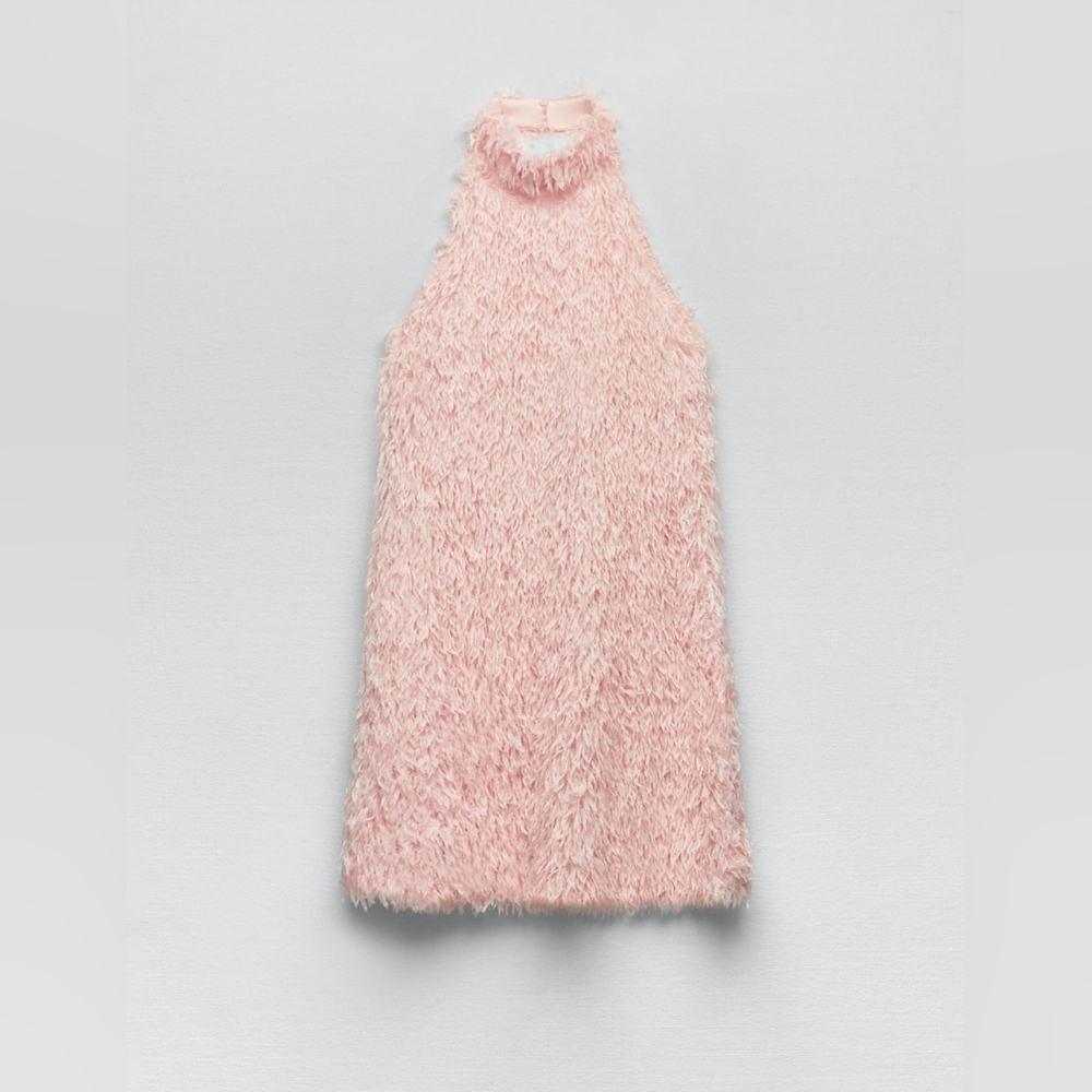 Zara Featherly Halter Dress